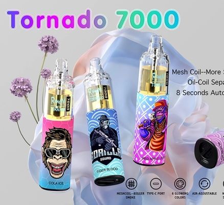 Multi Flavor Disposable Vape Device 7000 Puffs 850mAh 14ml Capacity with Type-C charge